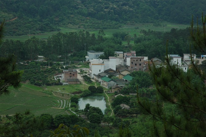 鳥瞰石床村