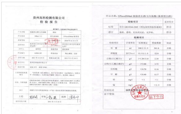 產品檢驗報告