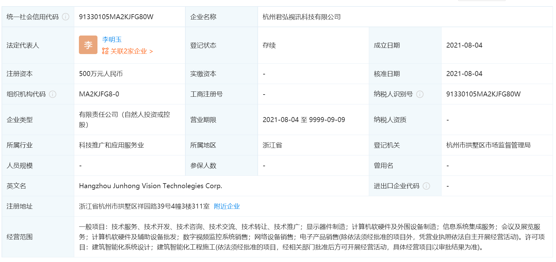 杭州君弘視訊科技有限公司