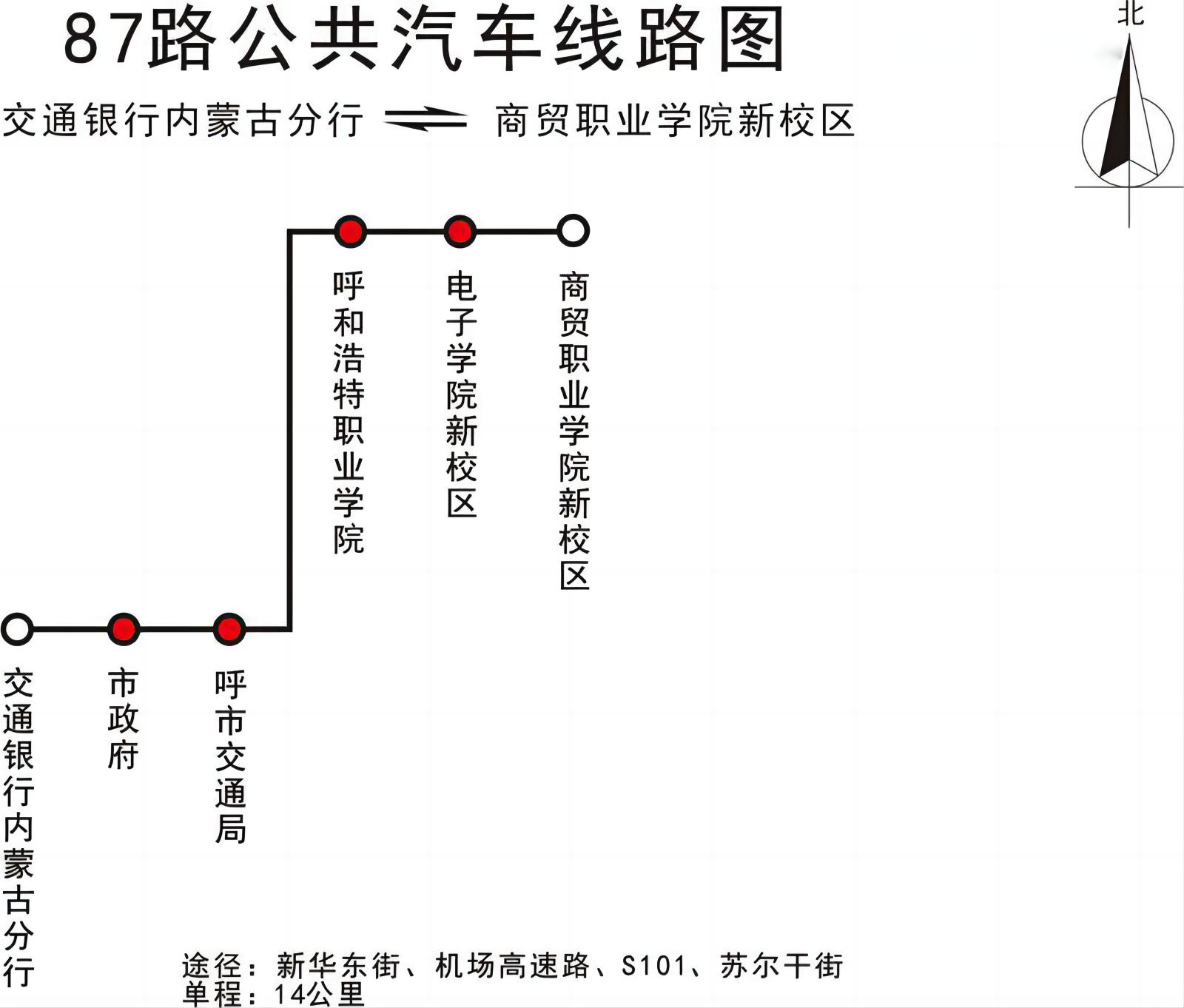 呼和浩特公交87路