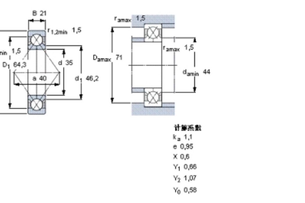 SKF QJ307MA軸承