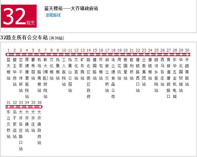 唐山公交32路支