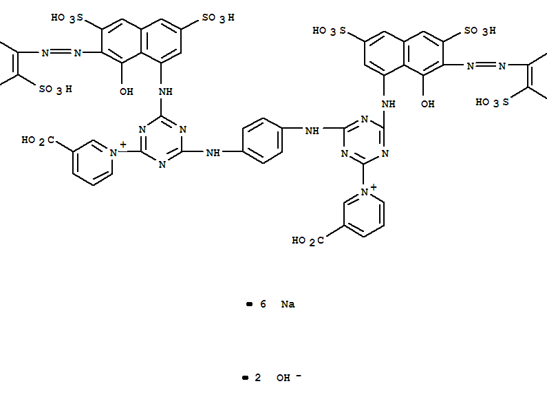 1,1\x27-[1,4-亞苯基二[亞氨基[6-[[8-羥基-3,6-二磺基-7-[（2-磺苯基）偶氮]-1-萘基]氨基]1,3,5-三嗪-4,2-二基]]