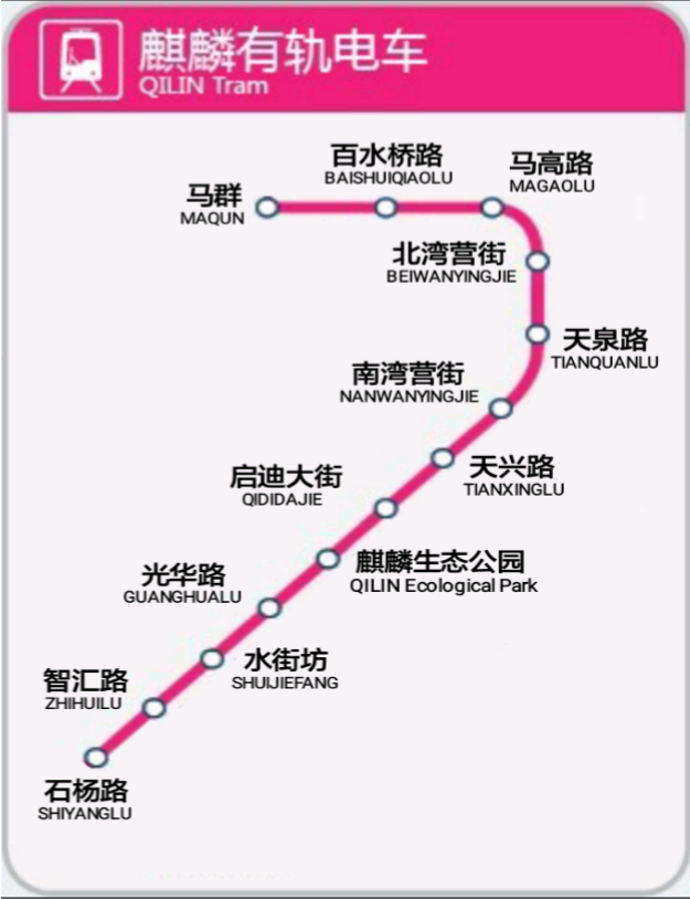 南京麒麟有軌電車線路圖