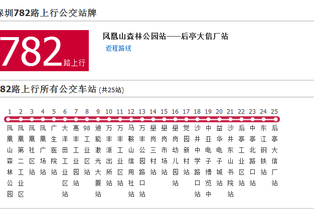 深圳公交782路