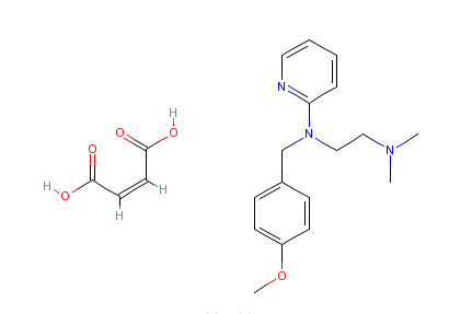 N-[（4-甲氧苯基）甲基]-N-（2-吡啶基）-N\x27,N\x27-二甲基-乙二胺馬來酸鹽