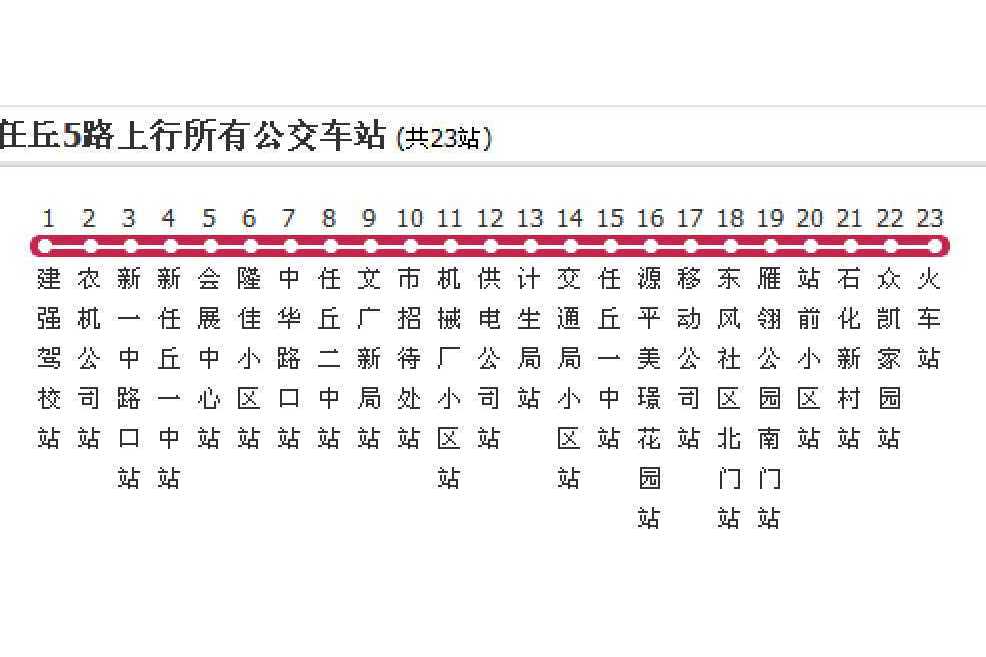 滄州公交任丘5路