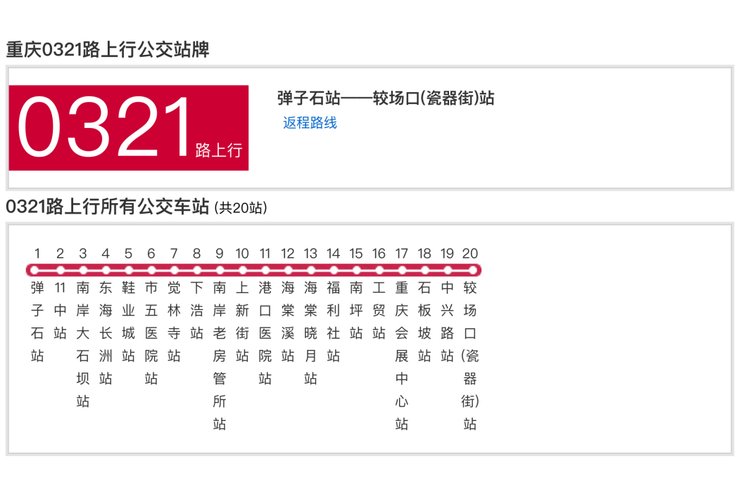 重慶公交0321路