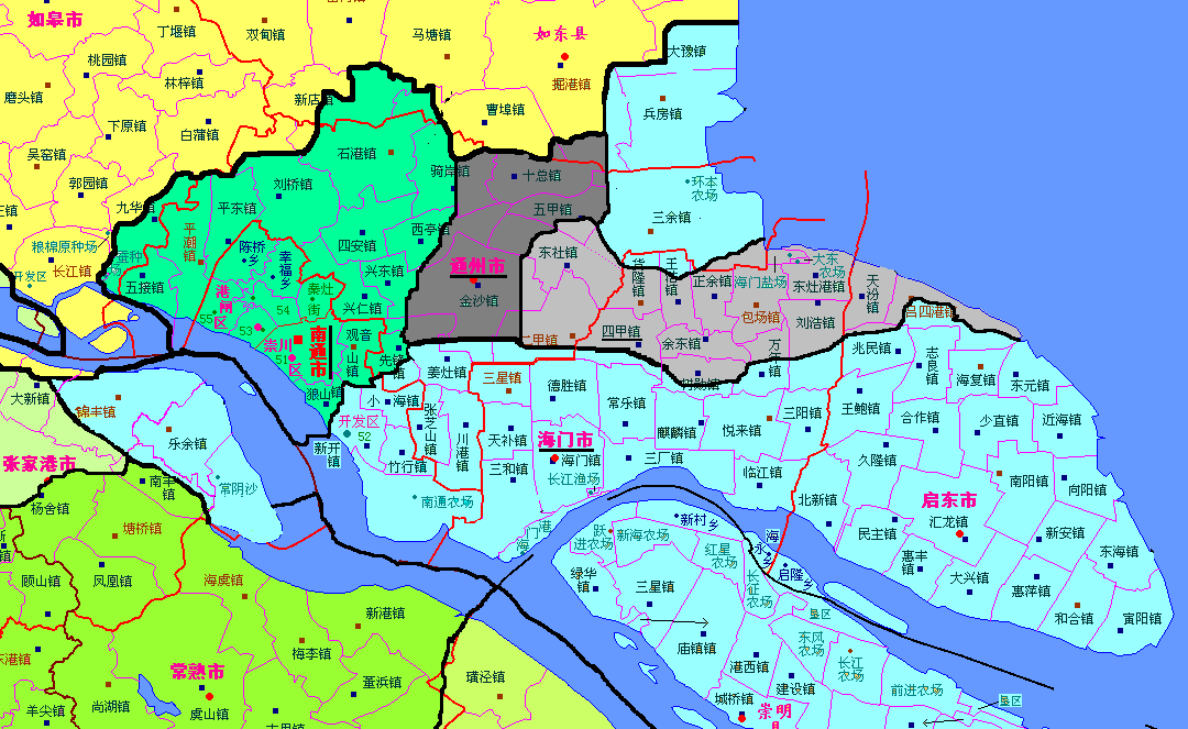 南通市方言分布