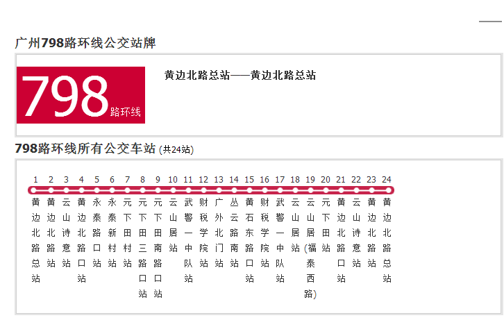 廣州公交798路環線