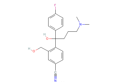 4-（4-二甲胺基-1-對氟苯基-1-羥基丁基）-3-（羥甲基）苯腈