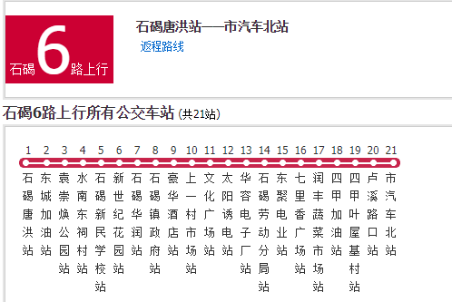 石碣公交6路