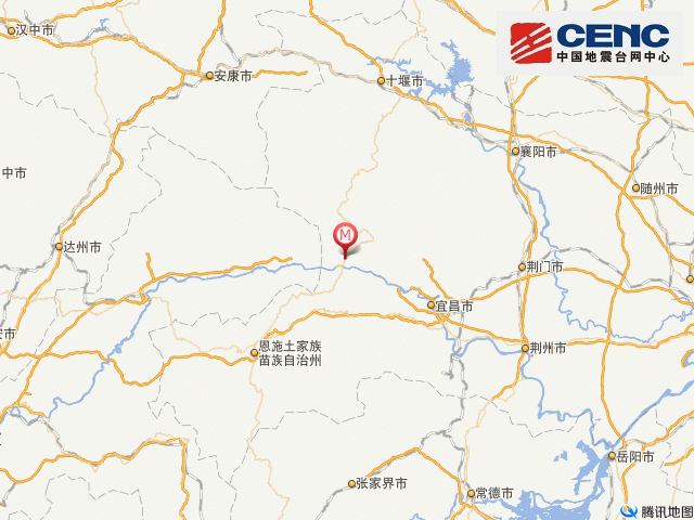湖北巴東縣發生5.1級地震