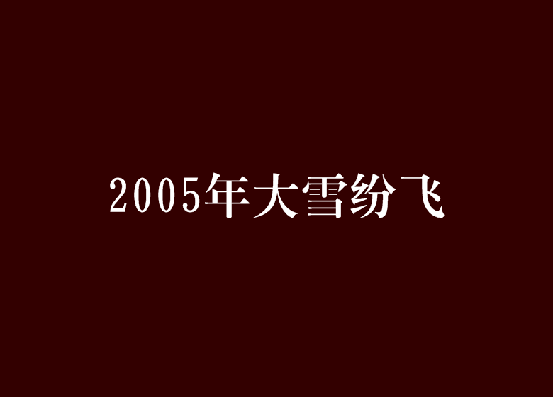 2005年大雪紛飛