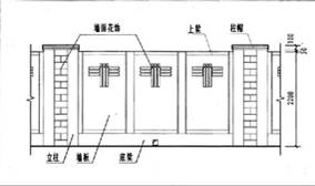 預製圍牆結構平面圖