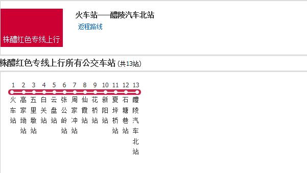 株洲公交醴紅色專線