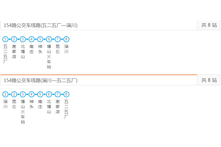 淄博公交154路