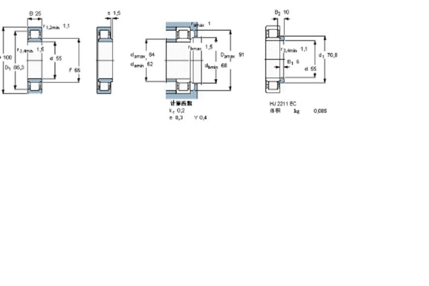 SKF NU2211ECML軸承