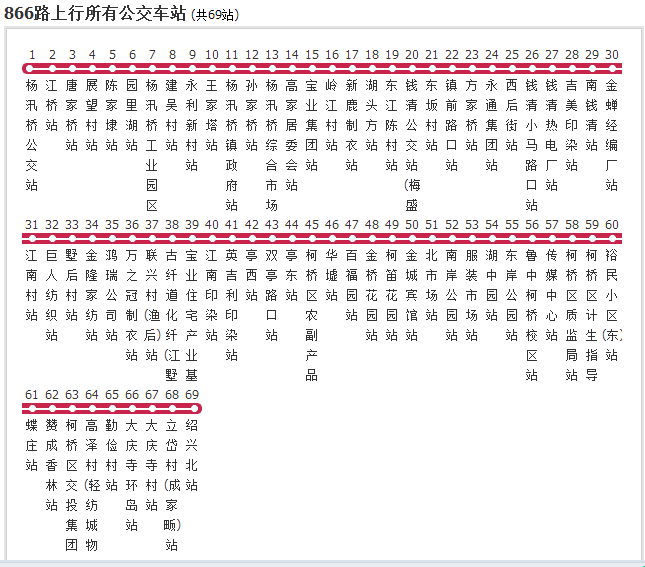 杭州公交866路