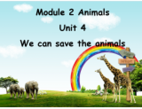 unit 4 we can save the animals