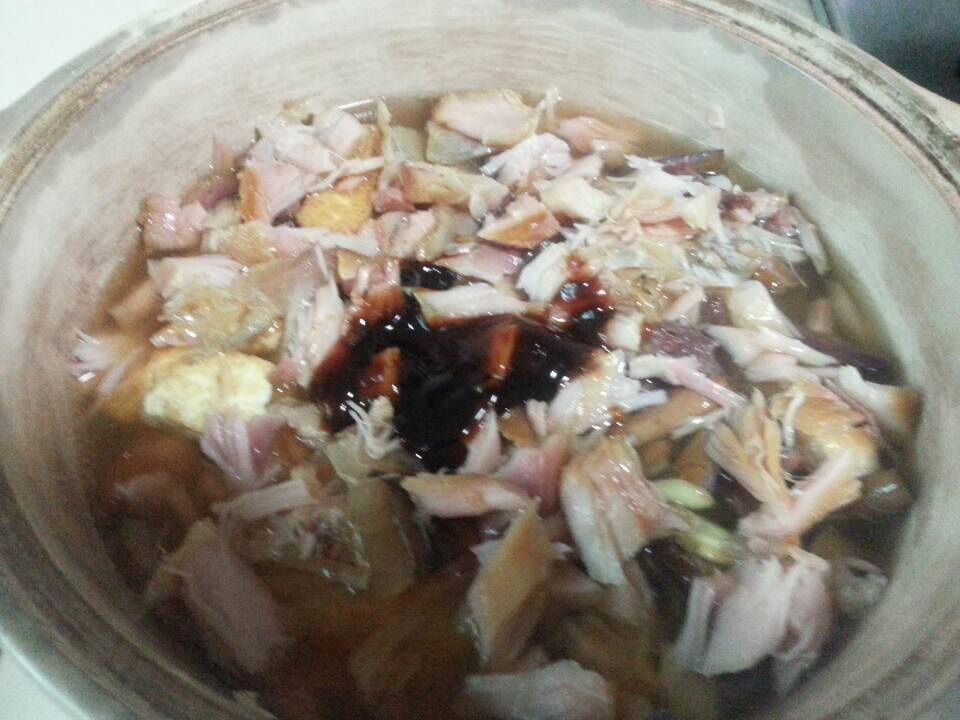 手撕鹹魚燉豆腐茄子