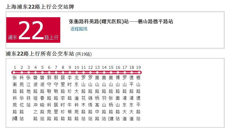 上海公交浦東22路