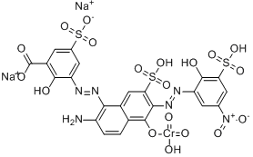[3-[[2-氨基-5-羥基-6-[（2-羥基-5-硝基-3-磺基苯基）偶氮]-7-磺基-1-萘基]偶氮]-2-羥基-5-磺基苯甲酸根(6-)]