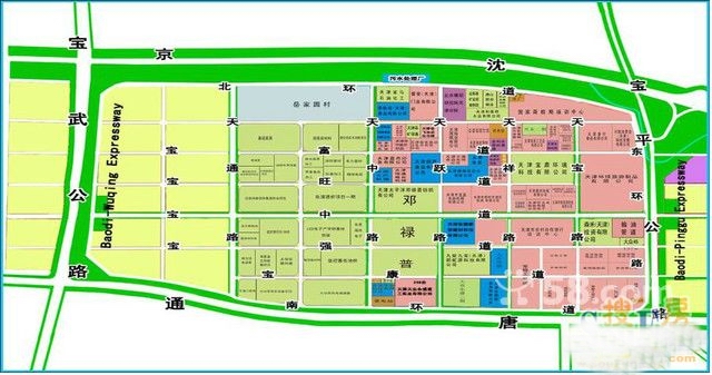 寶坻經濟開發區目前已開發區域及入駐企業