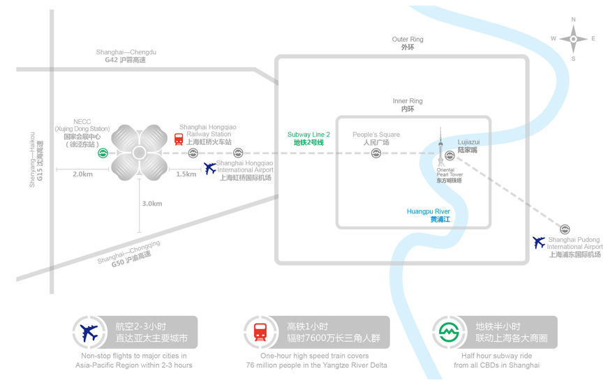 國家會展中心（上海）位置圖