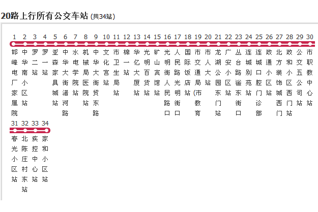 邯鄲公交20路