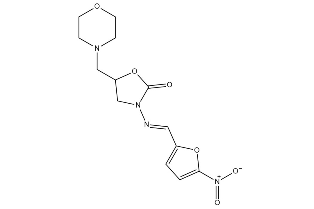 呋喃它酮(5-（嗎啉基甲基）-3-[（5-硝基亞糠基）氨基]-2-惡唑烷酮)