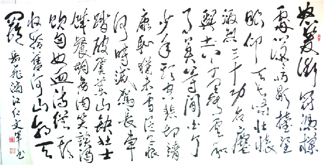 張文軍草書《岳飛滿江紅》