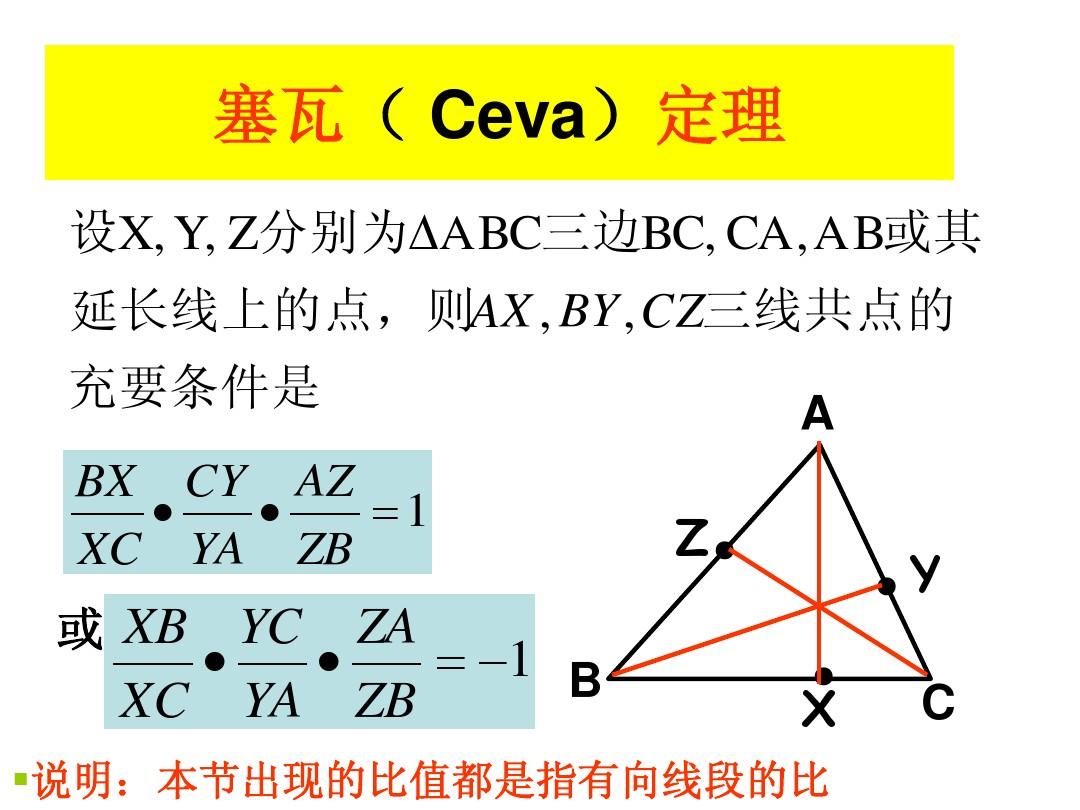 塞瓦定理(賽瓦定理)