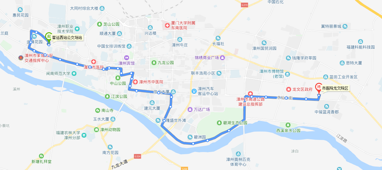 漳州公交31路路線圖