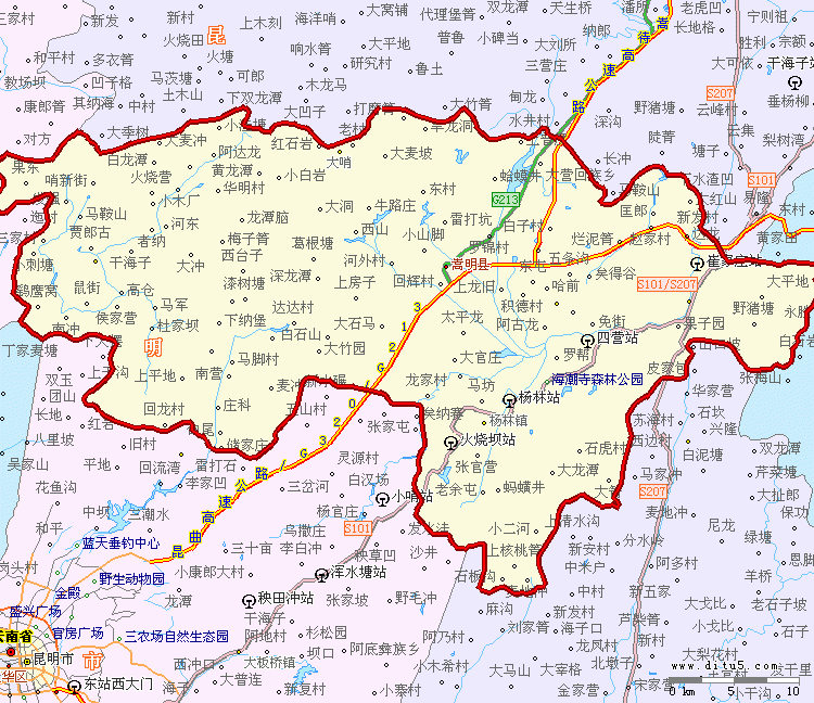 嵩明縣地圖