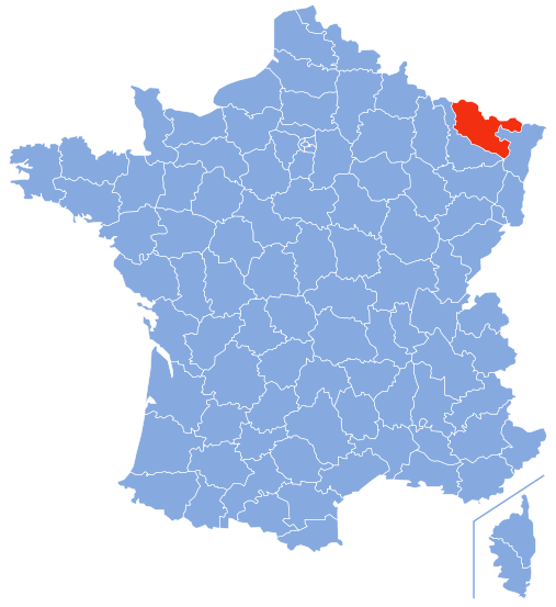 摩澤爾省在法國的地理位置