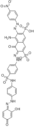 4-氨基-6-[[4-[[[4-[（2,4-二羥苯基）偶氮]苯基]氨基]磺醯基]苯基]偶氮]-5-羥基-3-[（4-硝基苯基）偶氮]-2,7-萘