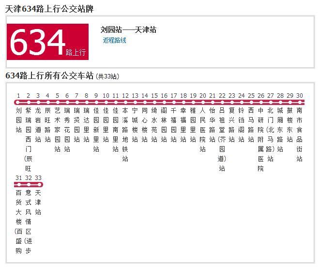 天津公交634路(天津634路)