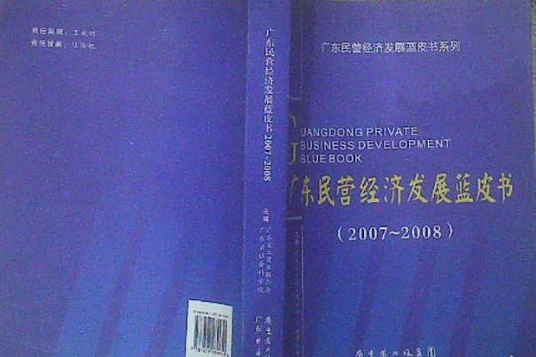 廣東民營經濟發展藍皮書(2008年廣東經濟出版社出版的圖書)