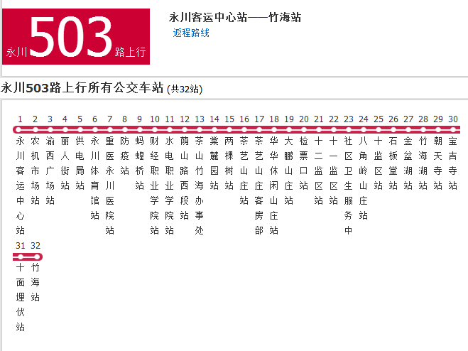 永川公交503路