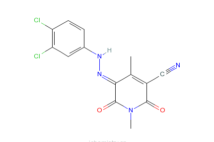 5-[（3,4-二氯苯）偶氮基]-1,2-二氫-6-羥基-1,4-二甲基-2-氧代-3-吡啶甲腈