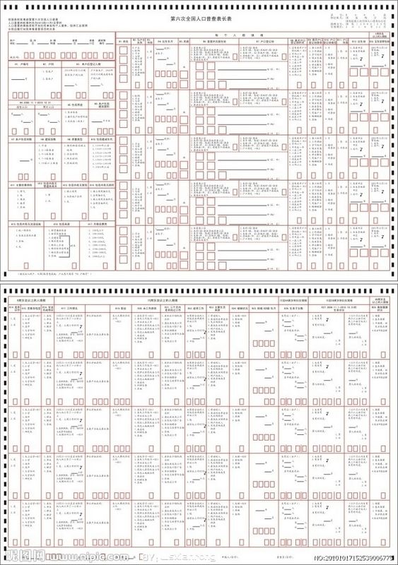 第六次全國人口普查表長表